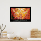 MATTER MAAKT GEEN Fractal Masker in Red Yellow Poster (Keuken)