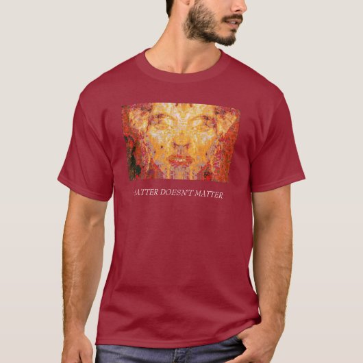 MATTER MAAKT GEEN Fractal Masker in Red Yellow T-shirt (Voorkant)