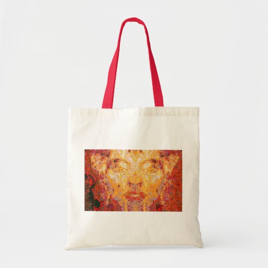 MATTER MAAKT GEEN Fractal Masker in Red Yellow Tote Bag (Voorkant)