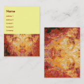 MATTER MAAKT GEEN Fractal Masker in Red Yellow Visitekaartje (Voorkant / Achterkant)