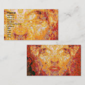 MATTER MAAKT GEEN Fractal Masker in Red Yellow Visitekaartje (Voorkant / Achterkant)