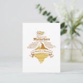 Matterhorn 150e Jaar Jubileum GOUD Briefkaart (Staand voorkant)