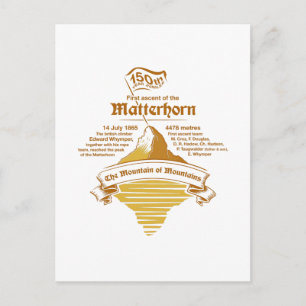 Matterhorn 150e Jaar Jubileum GOUD Briefkaart