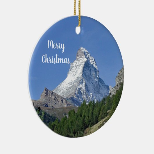 Matterhorn 2 Kerstmis Keramisch Ornament (Rechts)