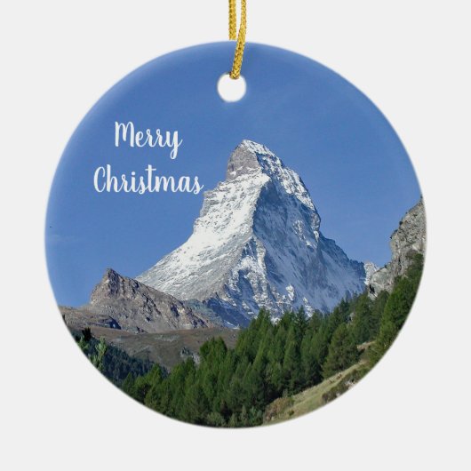 Matterhorn 2 Kerstmis Keramisch Ornament (Voorkant)