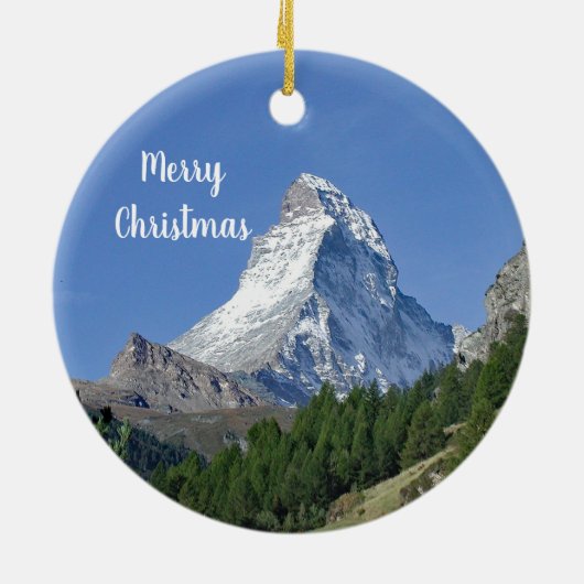 Matterhorn 2 Kerstmis Keramisch Ornament (Achterkant)