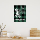 Matterhorn 4478 m Swiss Italy Alps Mountainking Poster (Keuken)