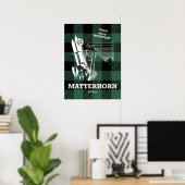 Matterhorn 4478 m Swiss Italy Alps Mountainking Poster (Thuiskantoor)