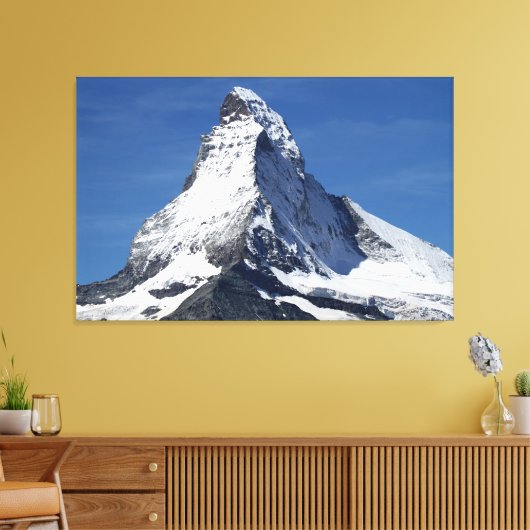 Matterhorn, Alpen Canvas Afdruk (Insitu (Woonkamer))