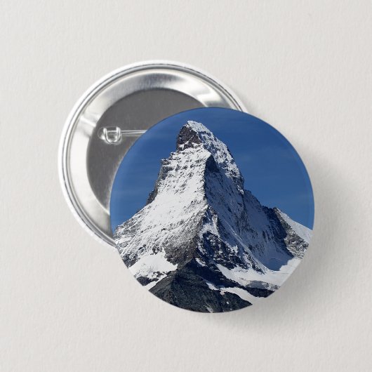Matterhorn, Alpen Ronde Button 5,7 Cm (Voorkant /achterkant)