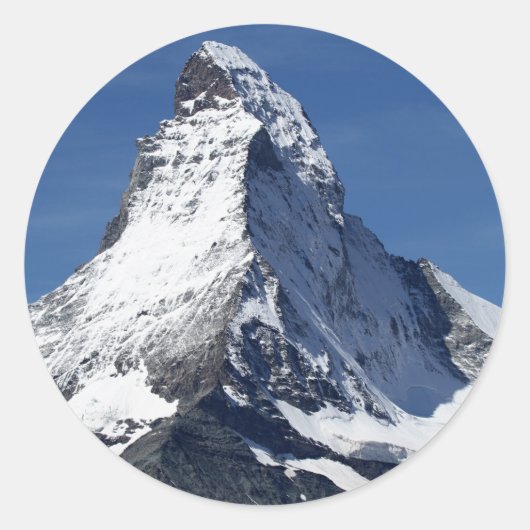 Matterhorn, Alpen Ronde Sticker (Voorkant)