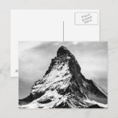 Matterhorn, Alpen zwart-wit Briefkaart (Voorkant / Achterkant)
