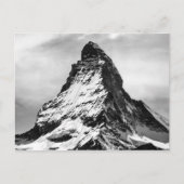 Matterhorn, Alpen zwart-wit Briefkaart (Voorkant)