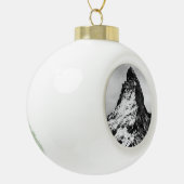 Matterhorn, Alpen zwart-wit Keramische Bal Ornament (Links)