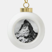 Matterhorn, Alpen zwart-wit Keramische Bal Ornament (Voorkant)