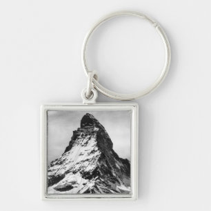 Matterhorn, Alpen zwart-wit Sleutelhanger