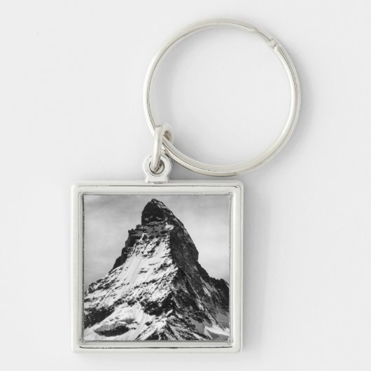 Matterhorn, Alpen zwart-wit Sleutelhanger (Voorkant)