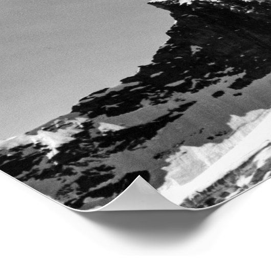Matterhorn, Alps black and white Poster (Hoek)