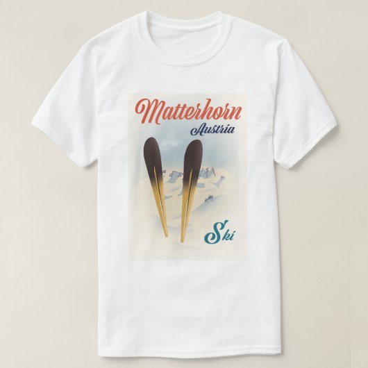 Matterhorn Austria ski poster. T-shirt (Design voorkant)