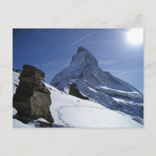 Matterhorn beklede sneeuw briefkaart