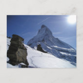 Matterhorn beklede sneeuw briefkaart (Voorkant)