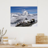 Matterhorn berg- en Gornergrat-station Poster (Keuken)