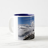 Matterhorn berg- en Gornergrat-station Tweekleurige Koffiemok (Voorkant links)