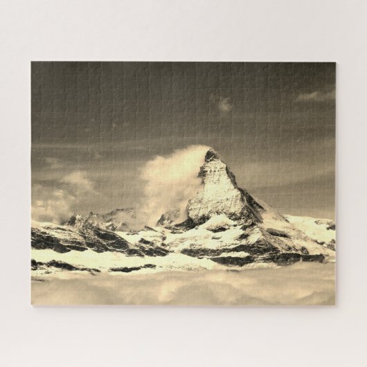 Matterhorn berg en wolken legpuzzel (Horizontaal)