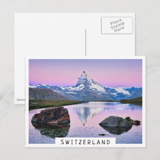 Matterhorn berg in Zermatt, Zwitserland Briefkaart (Voorkant / Achterkant)