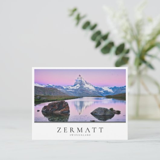 Matterhorn berg in Zermatt, Zwitserland Briefkaart (Staand voorkant)