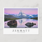 Matterhorn berg in Zermatt, Zwitserland Briefkaart (Voorkant)