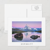 Matterhorn berg in Zermatt, Zwitserland Briefkaart (Voorkant / Achterkant)