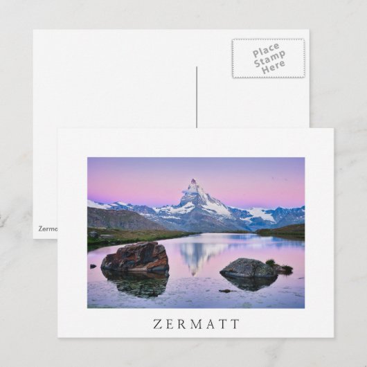 Matterhorn berg in Zermatt, Zwitserland Briefkaart (Voorkant / Achterkant)