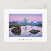 Matterhorn berg in Zermatt, Zwitserland Briefkaart (Voorkant)
