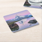 Matterhorn berg in Zermatt, Zwitserland Kartonnen Onderzetters (Schuin)