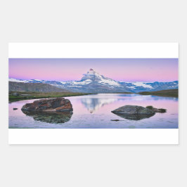 Matterhorn berg in Zermatt, Zwitserland Rechthoekige Sticker
