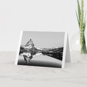 Matterhorn berg zwart-wit landschap feestdagen kaart