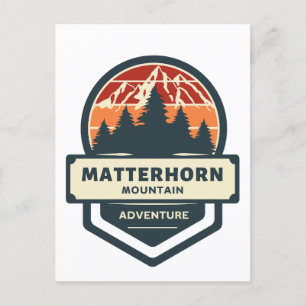 Matterhorn bergtop klimmen en wandelen briefkaart