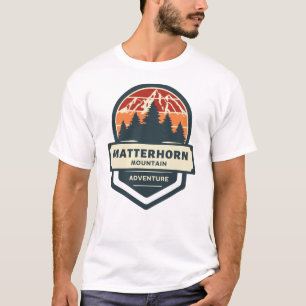 Matterhorn bergtop klimmen en wandelen t-shirt