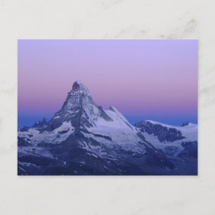 Matterhorn bij zonsopgang, Zermatt, Zwitserse Alpe Briefkaart