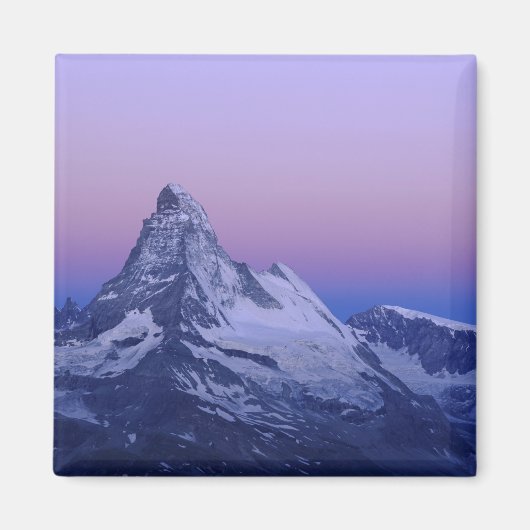 Matterhorn bij zonsopgang, Zermatt, Zwitserse Alpe Magneet (Voorkant)