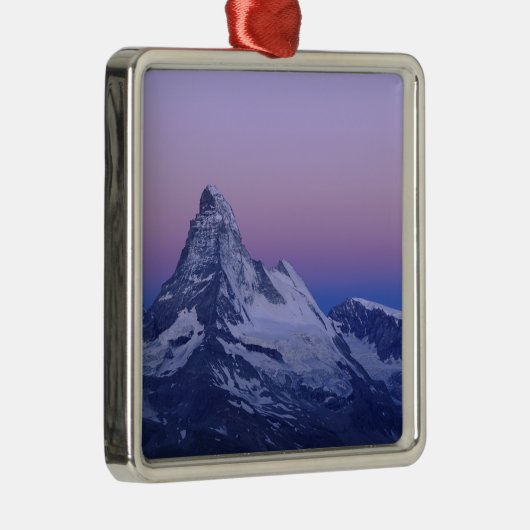 Matterhorn bij zonsopgang, Zermatt, Zwitserse Alpe Metalen Ornament (Rechts)