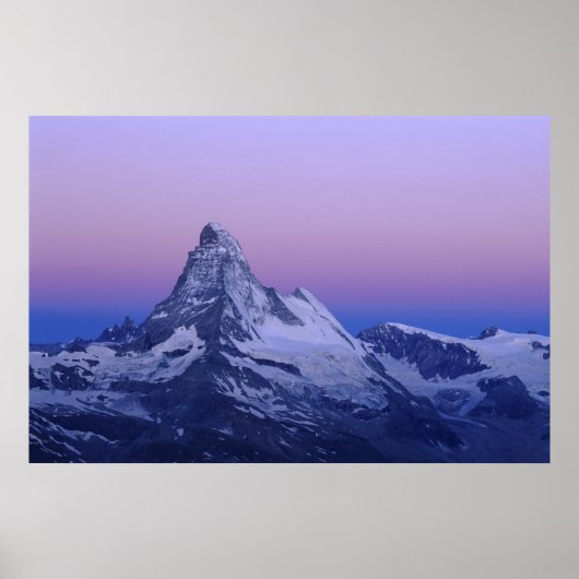 Matterhorn bij zonsopgang, Zermatt, Zwitserse Alpe Poster (Voorkant)