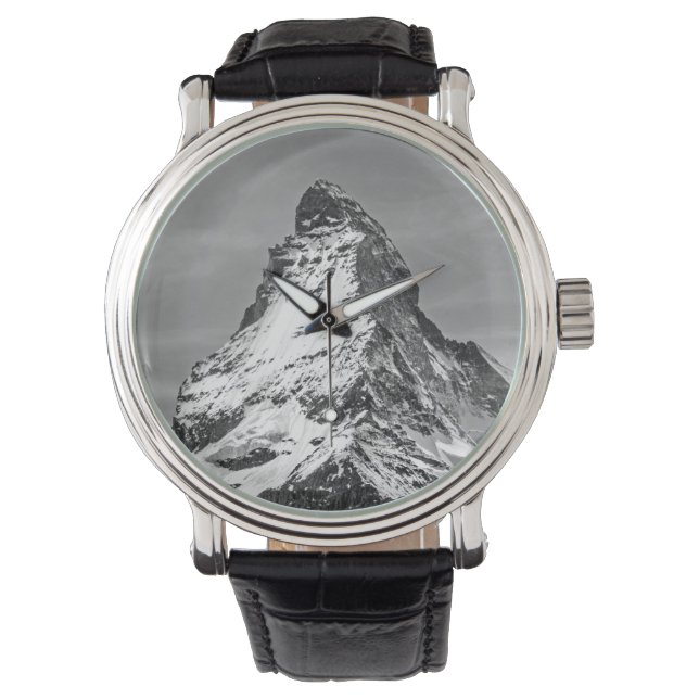 Matterhorn Black en White Horloge (Voorkant)
