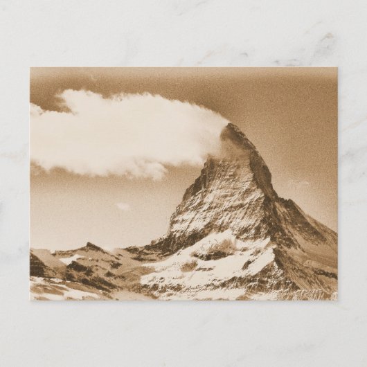 Matterhorn briefkaart. Zermatt in Zwitserland Briefkaart (Voorkant)