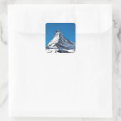 Matterhorn foto vierkante sticker (Tas)