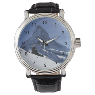 Matterhorn horloge met zwarte cijfers