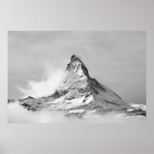 Matterhorn in de winter poster (Voorkant)