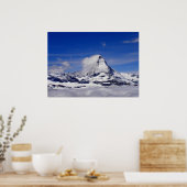 Matterhorn in een zee wolken in Zwitserland Poster (Keuken)