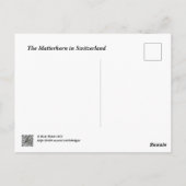 Matterhorn in Switzerland  Briefkaart (Achterkant)